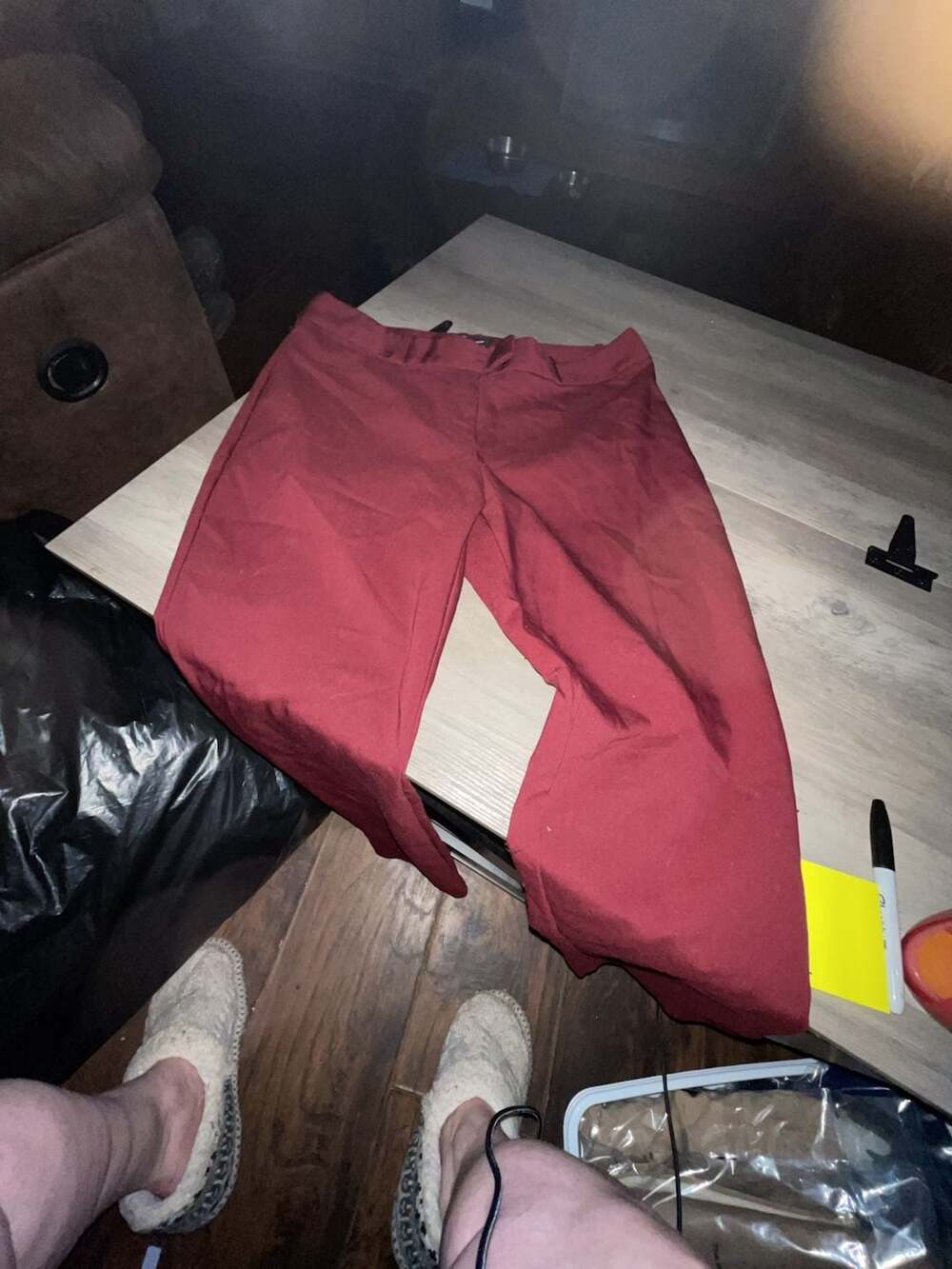 Liz Claiborne Emma Classic Pants Size 10 Red Career Trousers